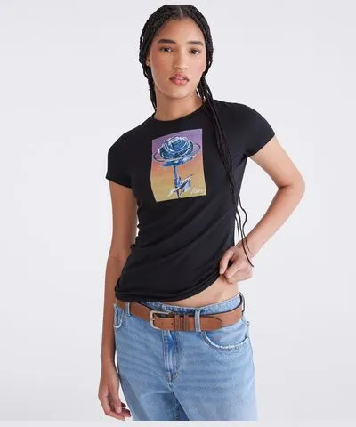 Aeropostale Box Rose Graphic Tee