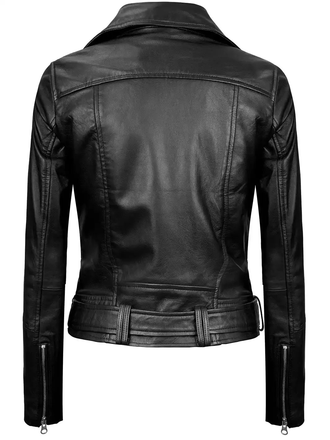 Aldo Womens Asymmetrical Black Leather Jacket