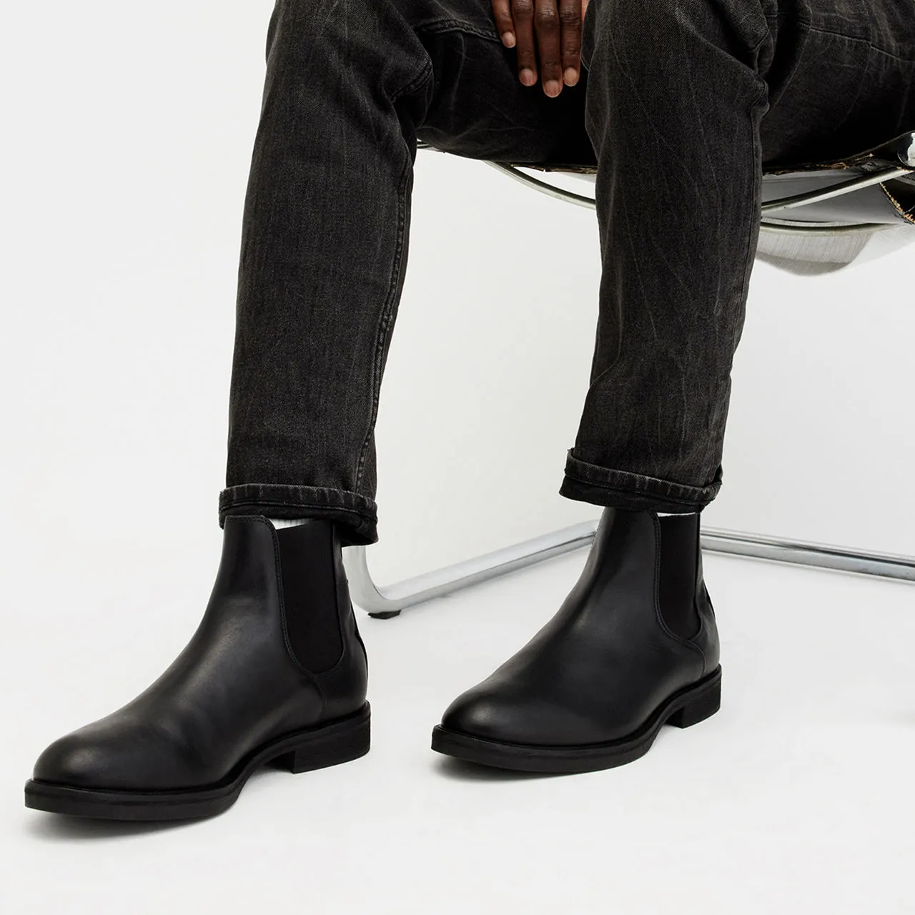 ALLSAINTS Creed Leather Chelsea Boots - Black