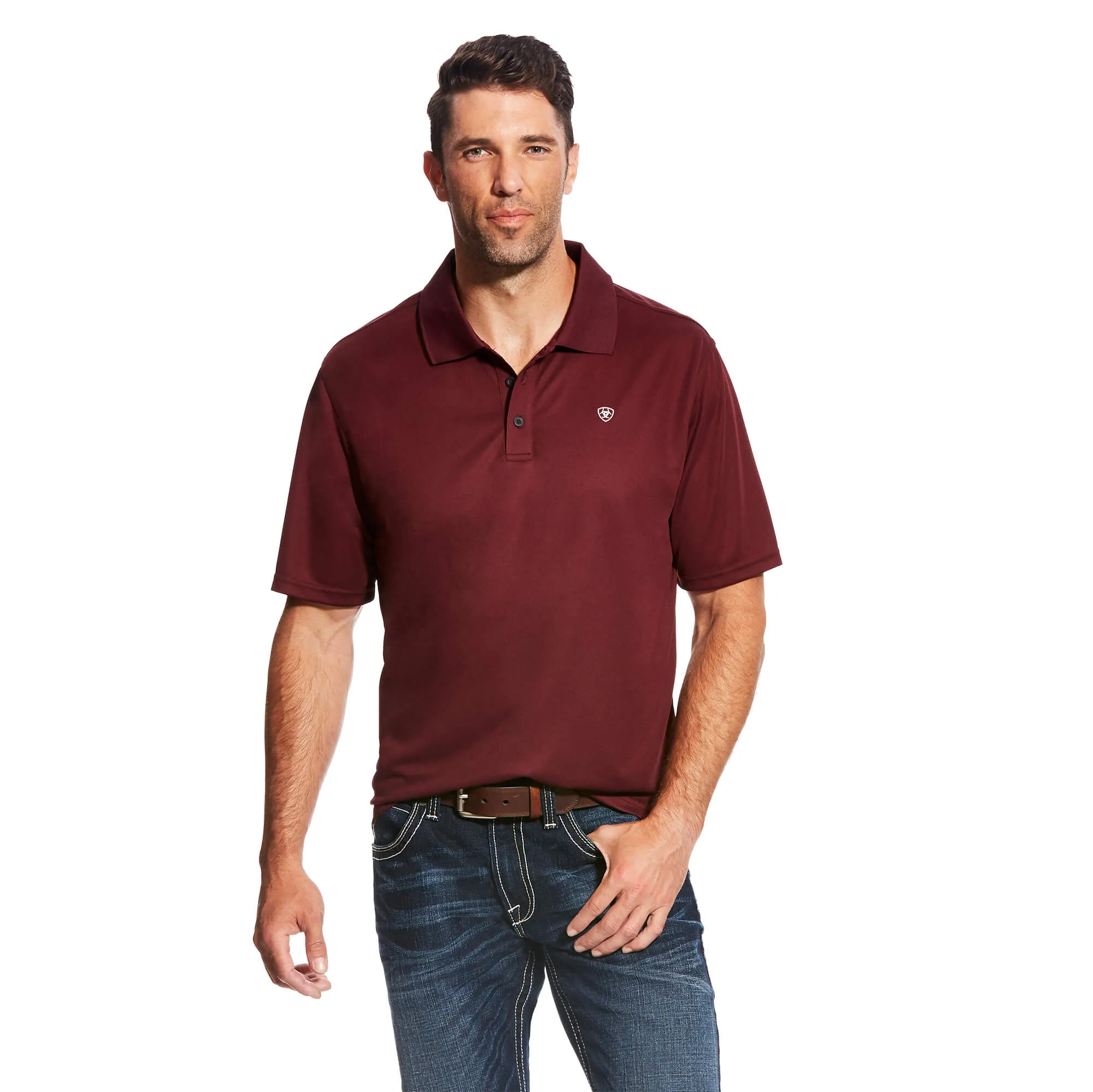 Ariat Mens Maroon Polo