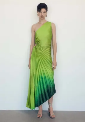 Asymmetrical pleated dress