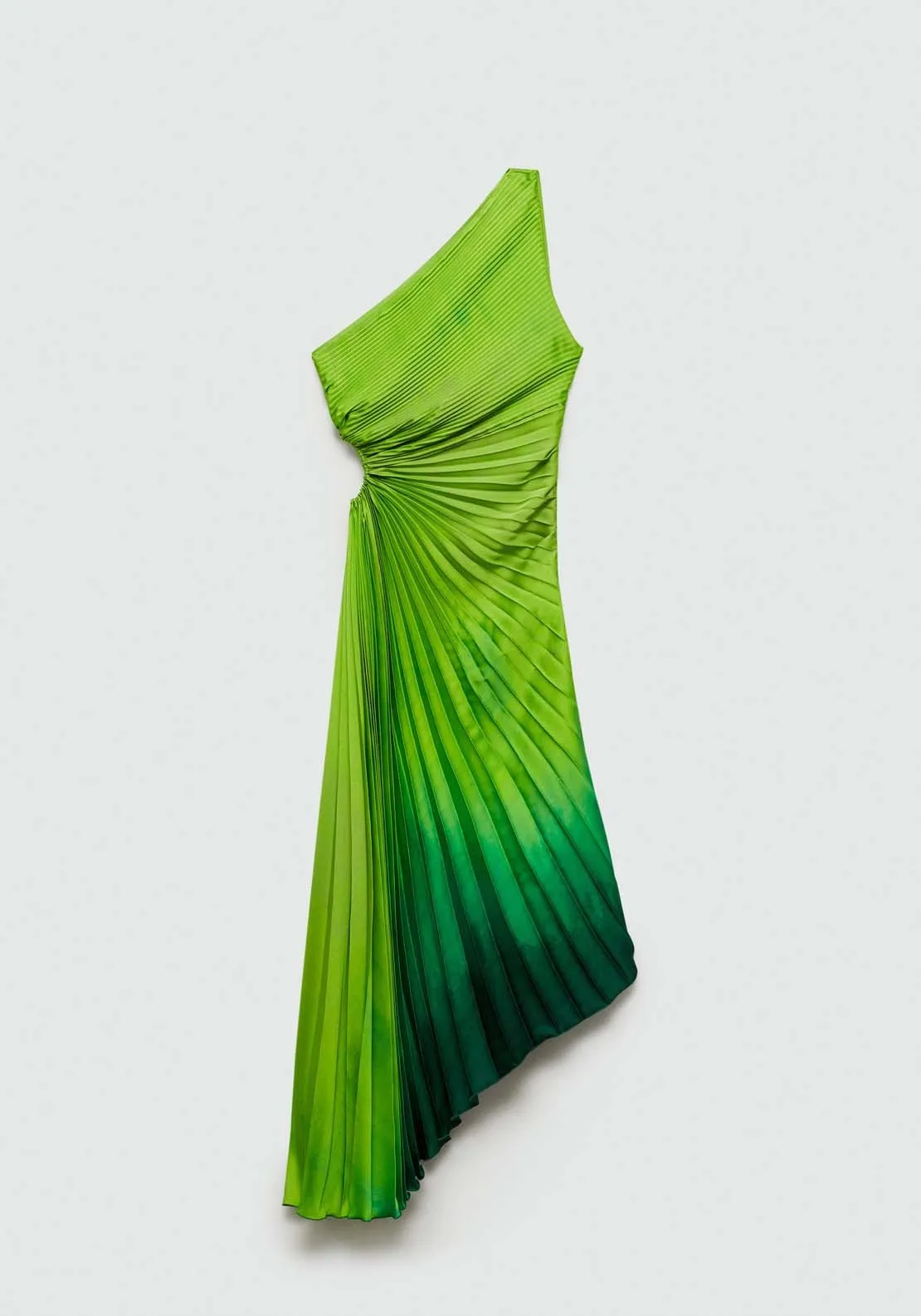 Asymmetrical pleated dress