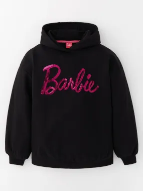 Barbie Sequin Logo Hoody - Black