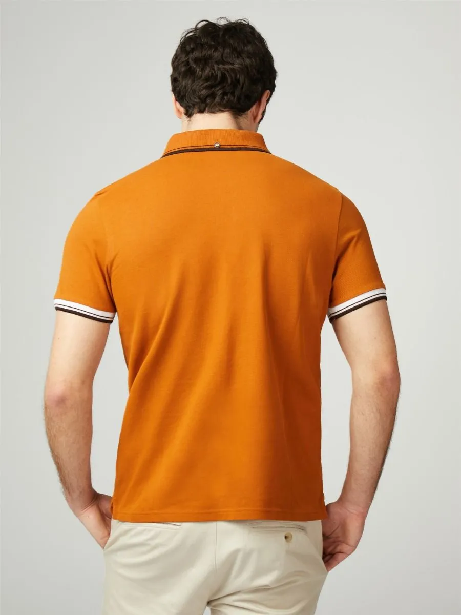 Ben Sherman Signature Pique Polo Shirt Orange