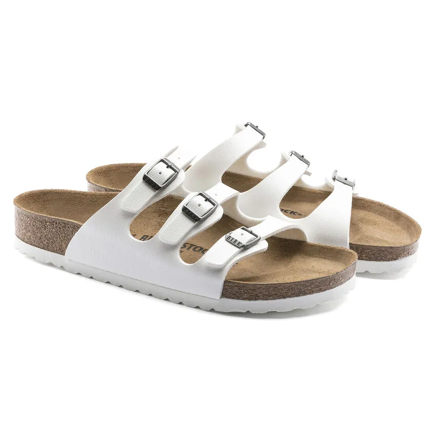 Birkenstock Womens Florida Sandal **Regular Width**- White Birko-Flor