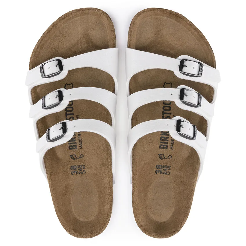 Birkenstock Womens Florida Sandal **Regular Width**- White Birko-Flor