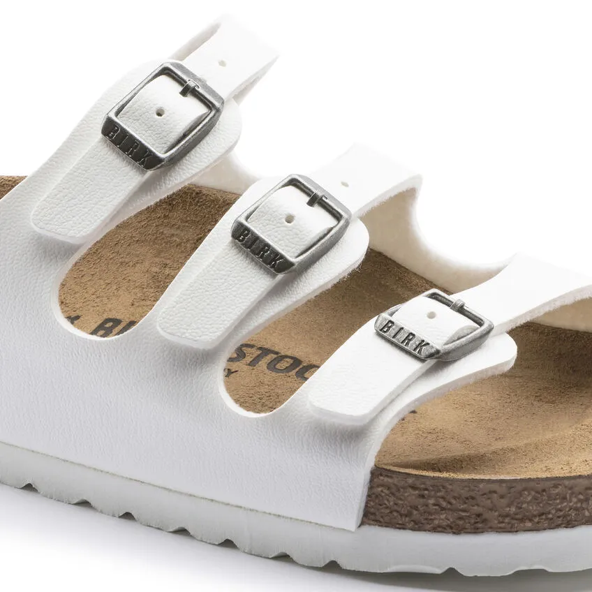 Birkenstock Womens Florida Sandal **Regular Width**- White Birko-Flor