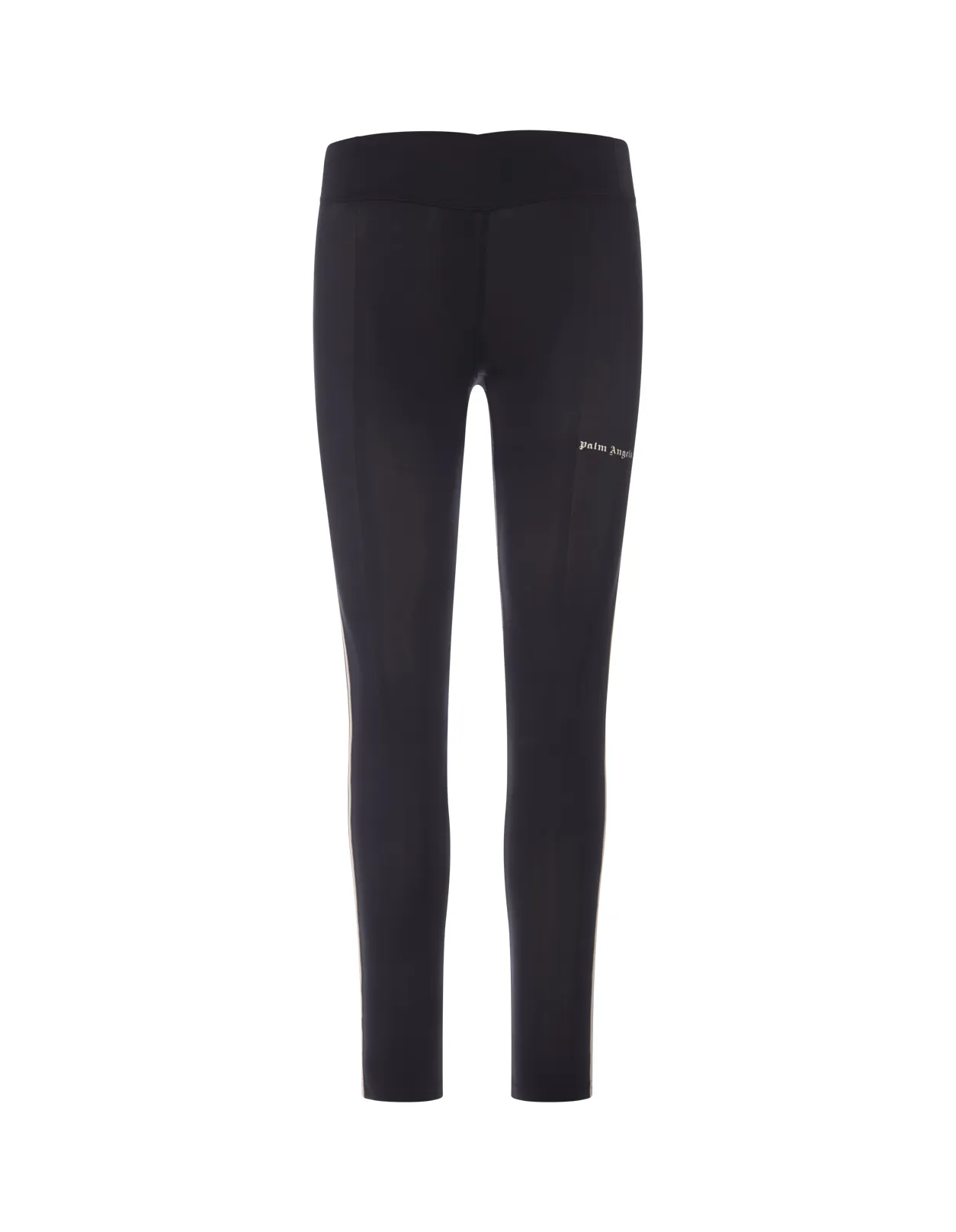 Black Leggings With Logo and Bands