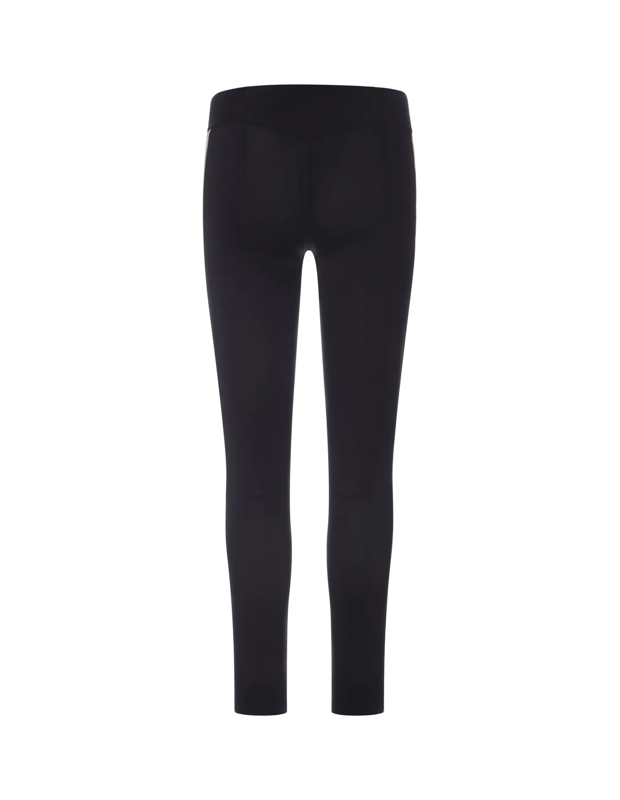 Black Leggings With Logo and Bands