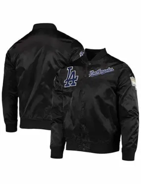 Black Los Angeles Dodgers Bomber Jacket - William Jacket