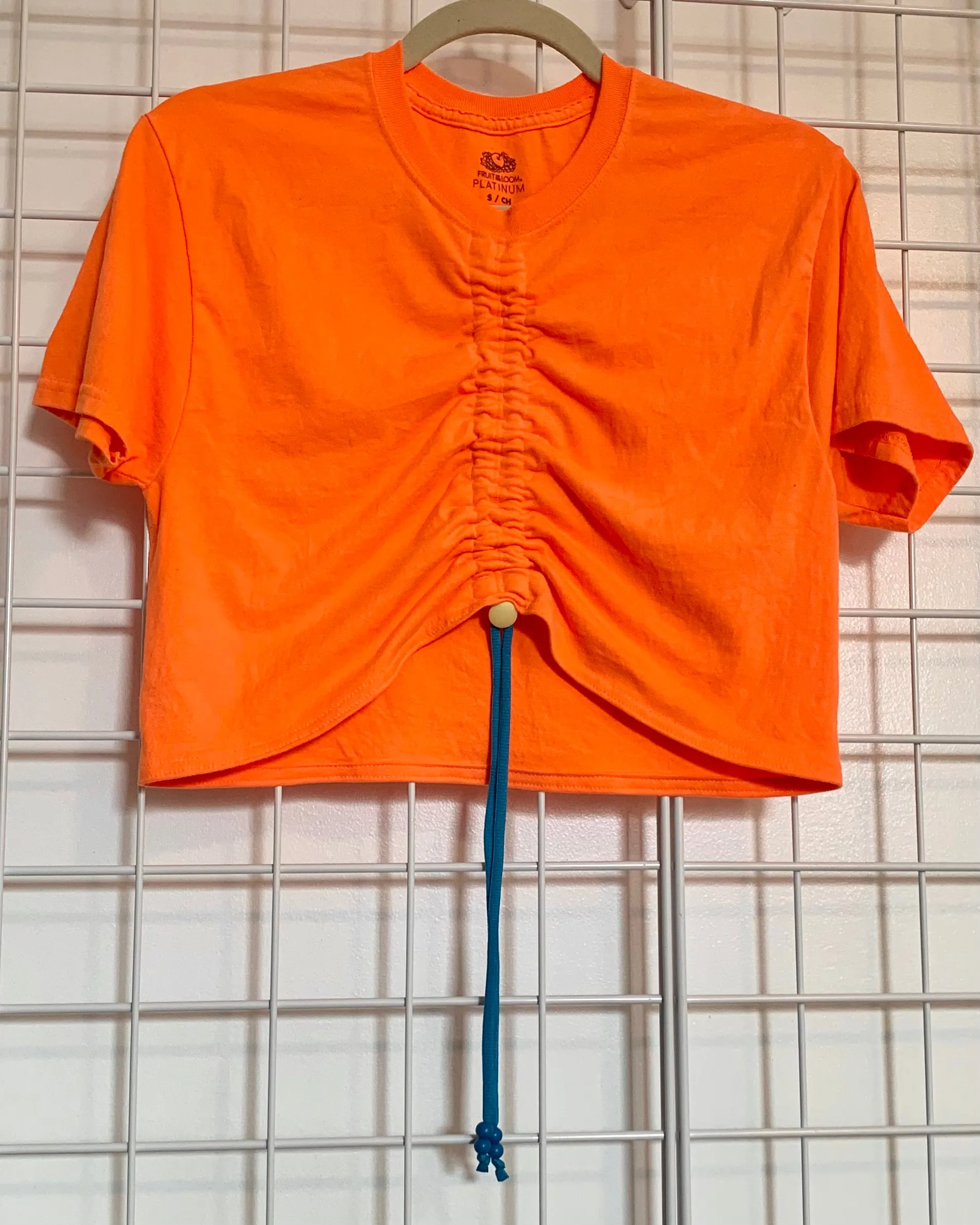 Bright orange ruch front tee