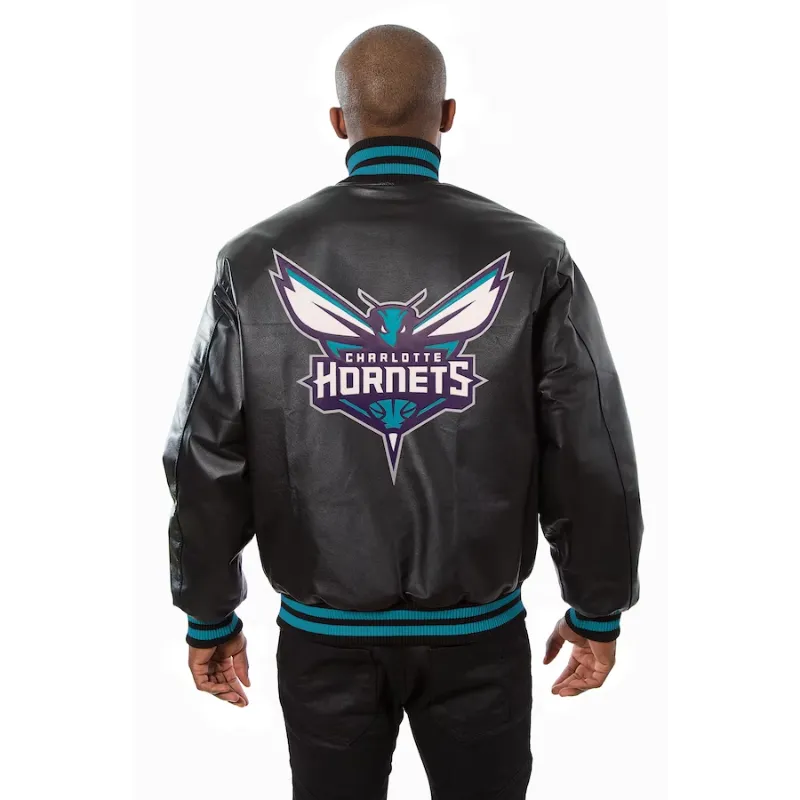 Charlotte Hornets Leather Jacket - William Jacket