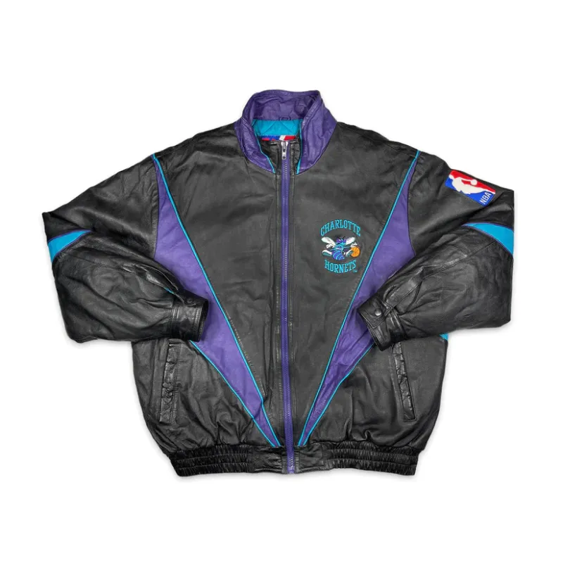 Charlotte Hornets Leather Jacket - William Jacket