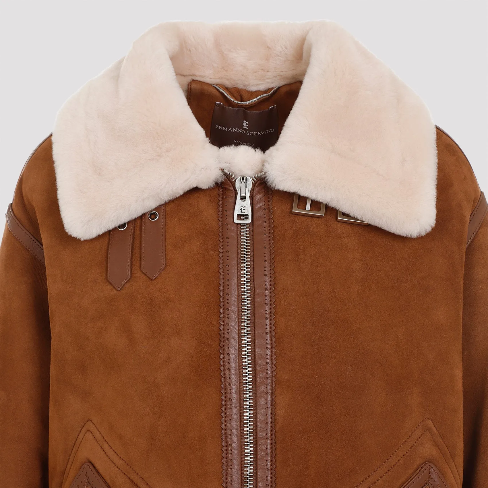 Chocolate Brown Lamb Shearling Coat