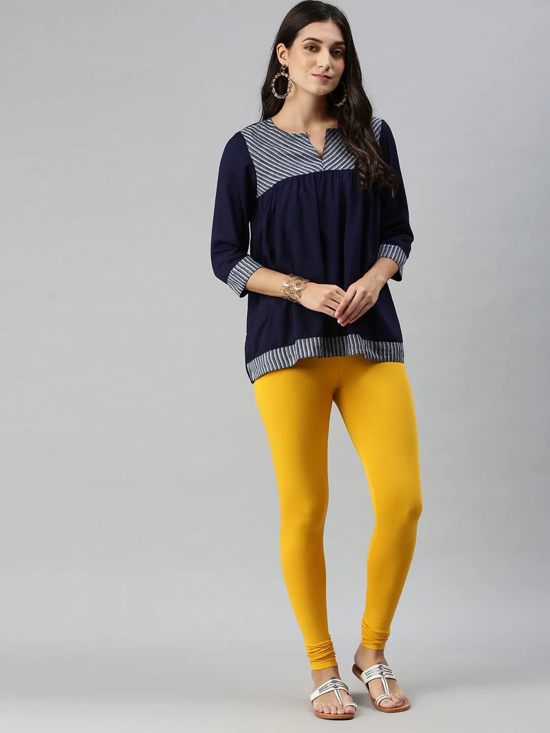 Churidar Leggings-Mustard