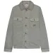 C.P. Company Chrome Embroidered Logo Full Button Overshirt Drizzle Grey