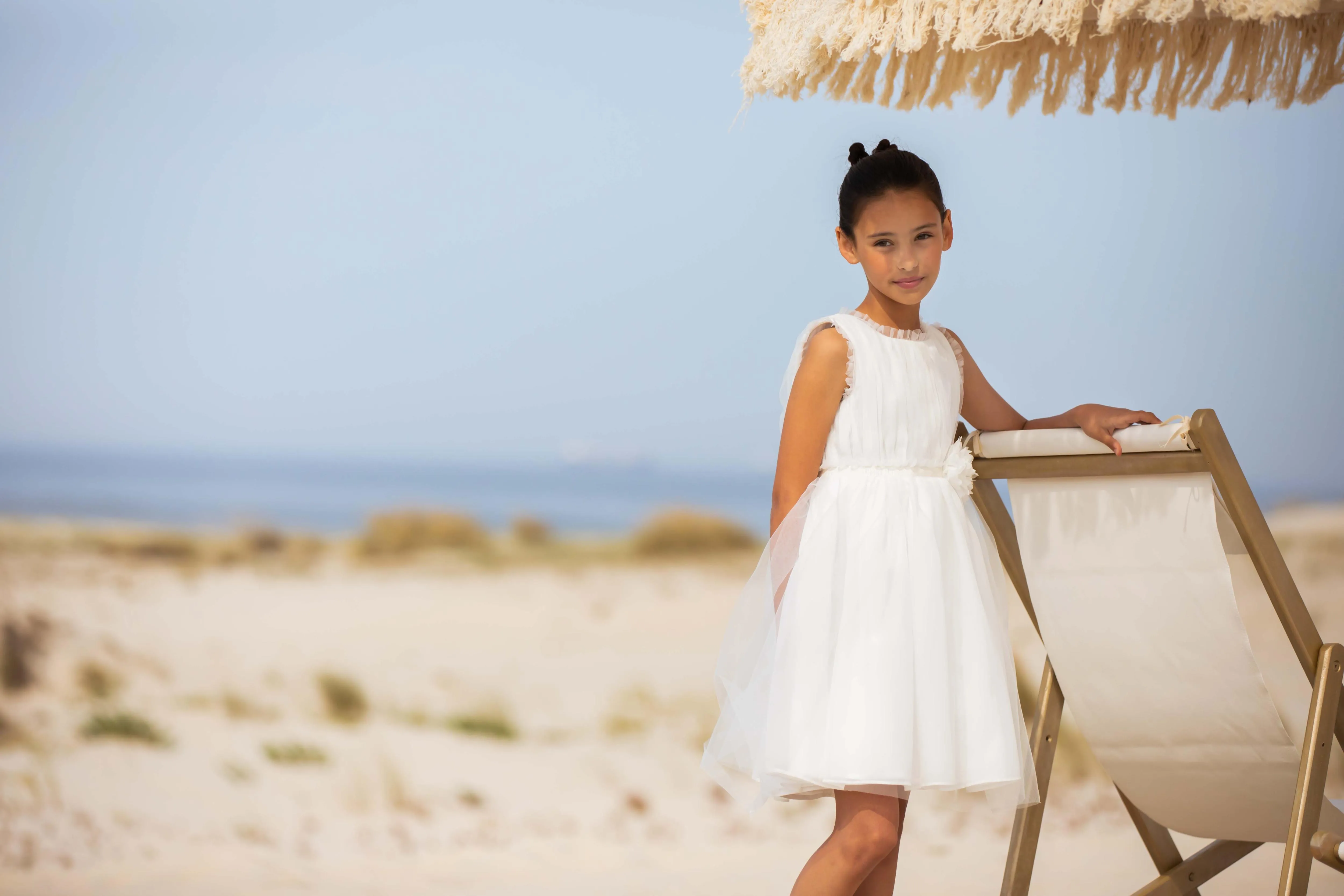 Dress Kids Girl Party Gold - Ivory