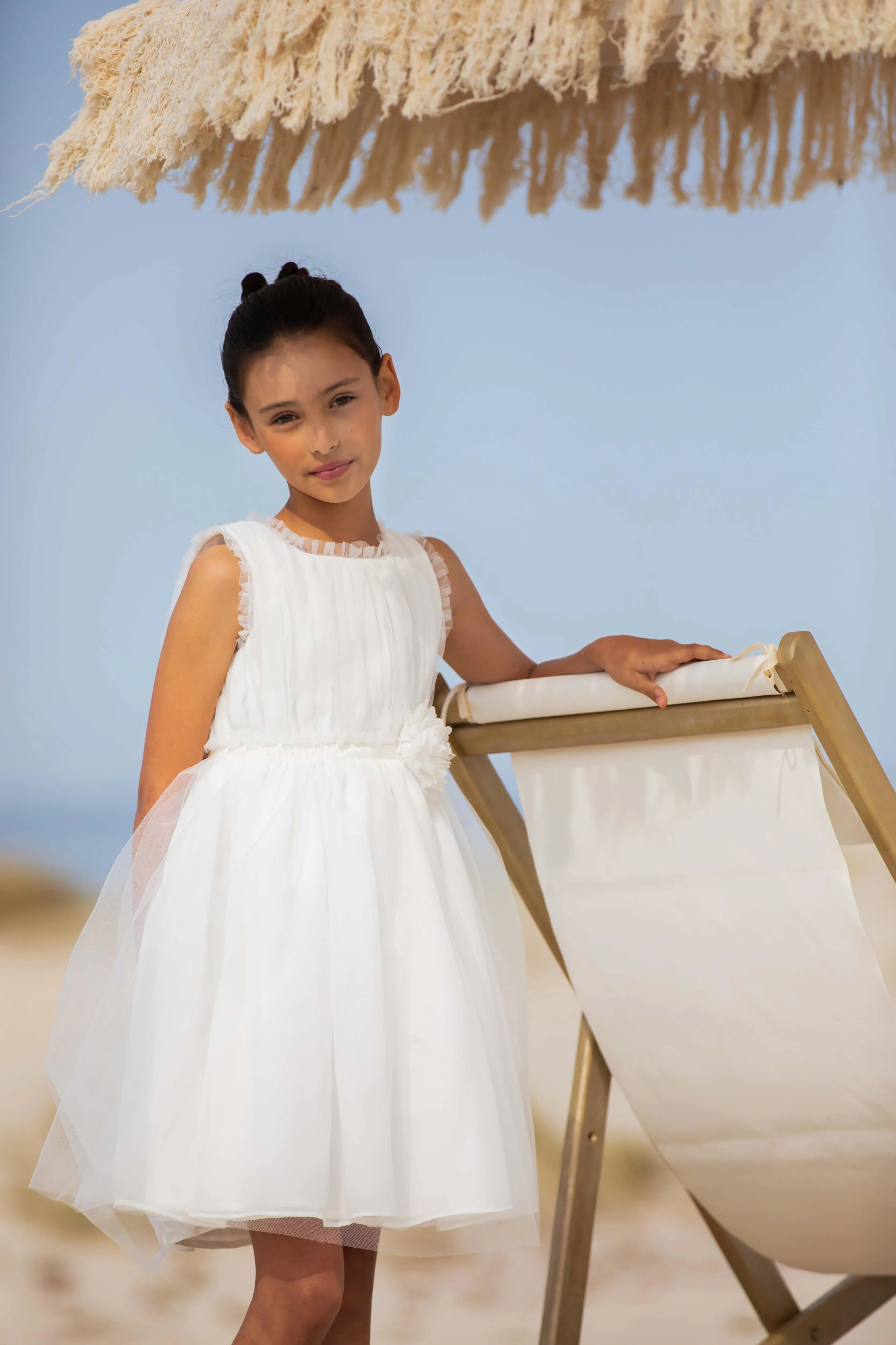 Dress Kids Girl Party Gold - Ivory