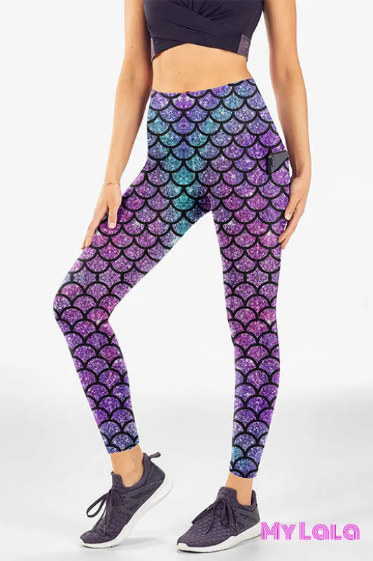 Extra Curvy Pocketed Legging 20-26 (Glitter Mermaid)