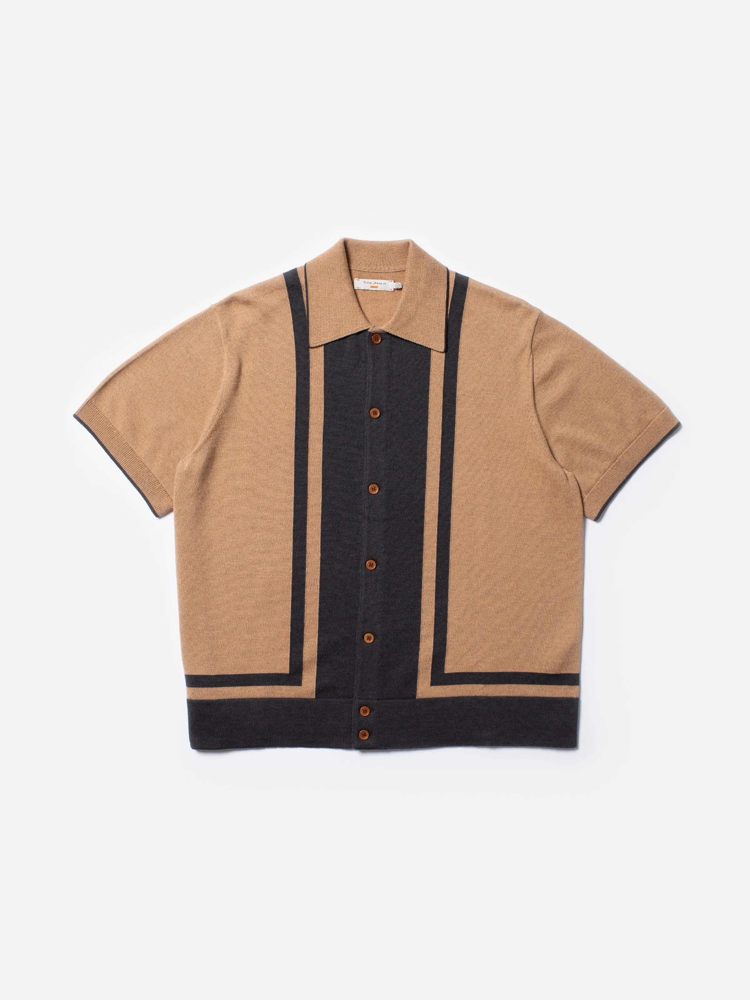 Fabbe Knit Polo Shirt Beige