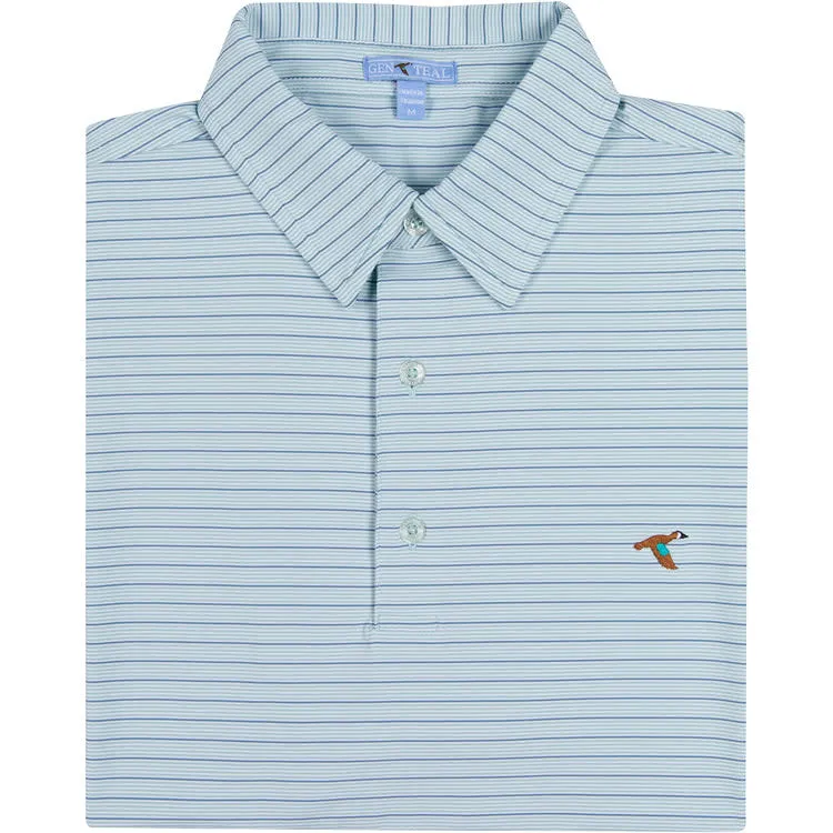 GenTeal Apparel Hairline Stripe Performance Polo