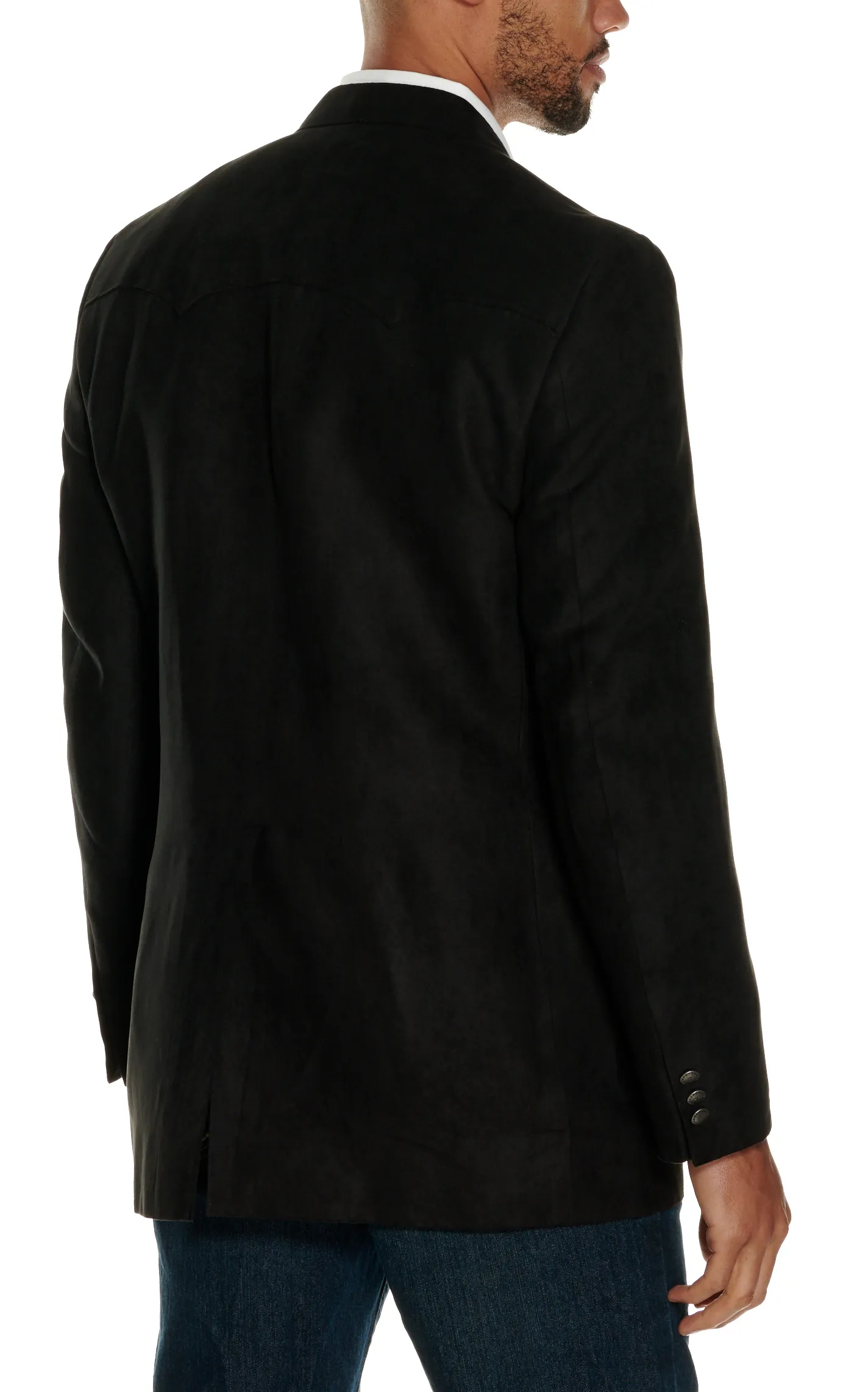 Harmony Western Wear Black Microfiber Sport Coat