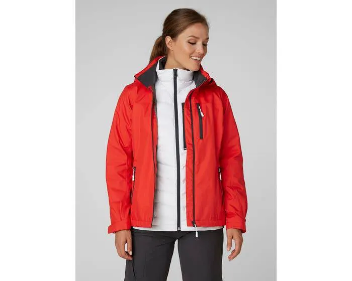 Helly Hansen Women's Crew Hooded Jacket Alert Red & Red