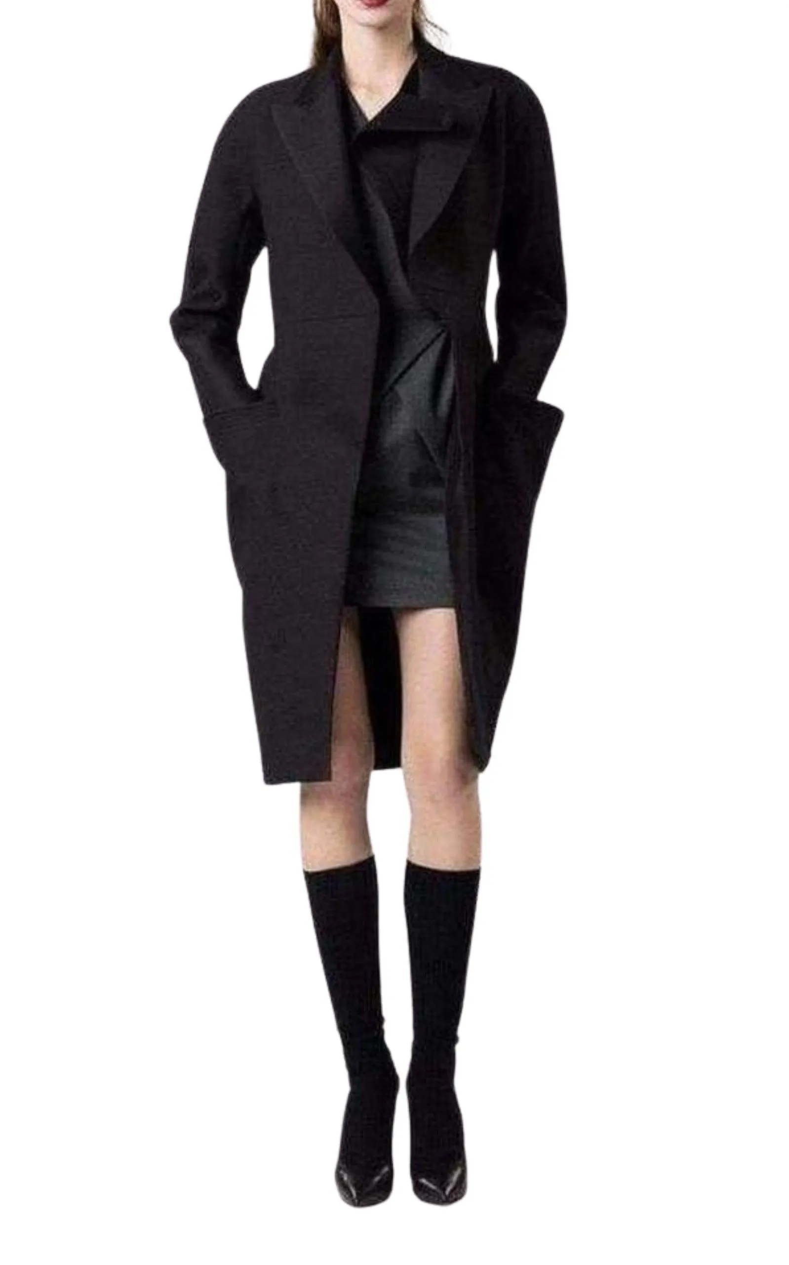 Hourglass Wool Coat