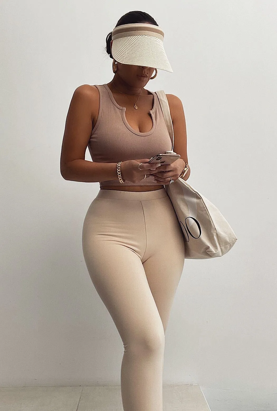 Jluxbasix Cream Soft Leggings