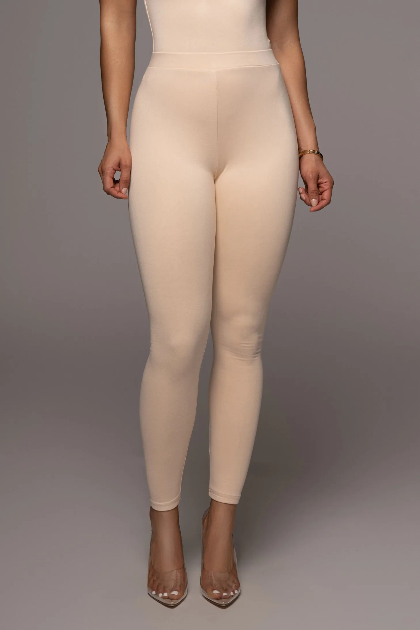 Jluxbasix Cream Soft Leggings