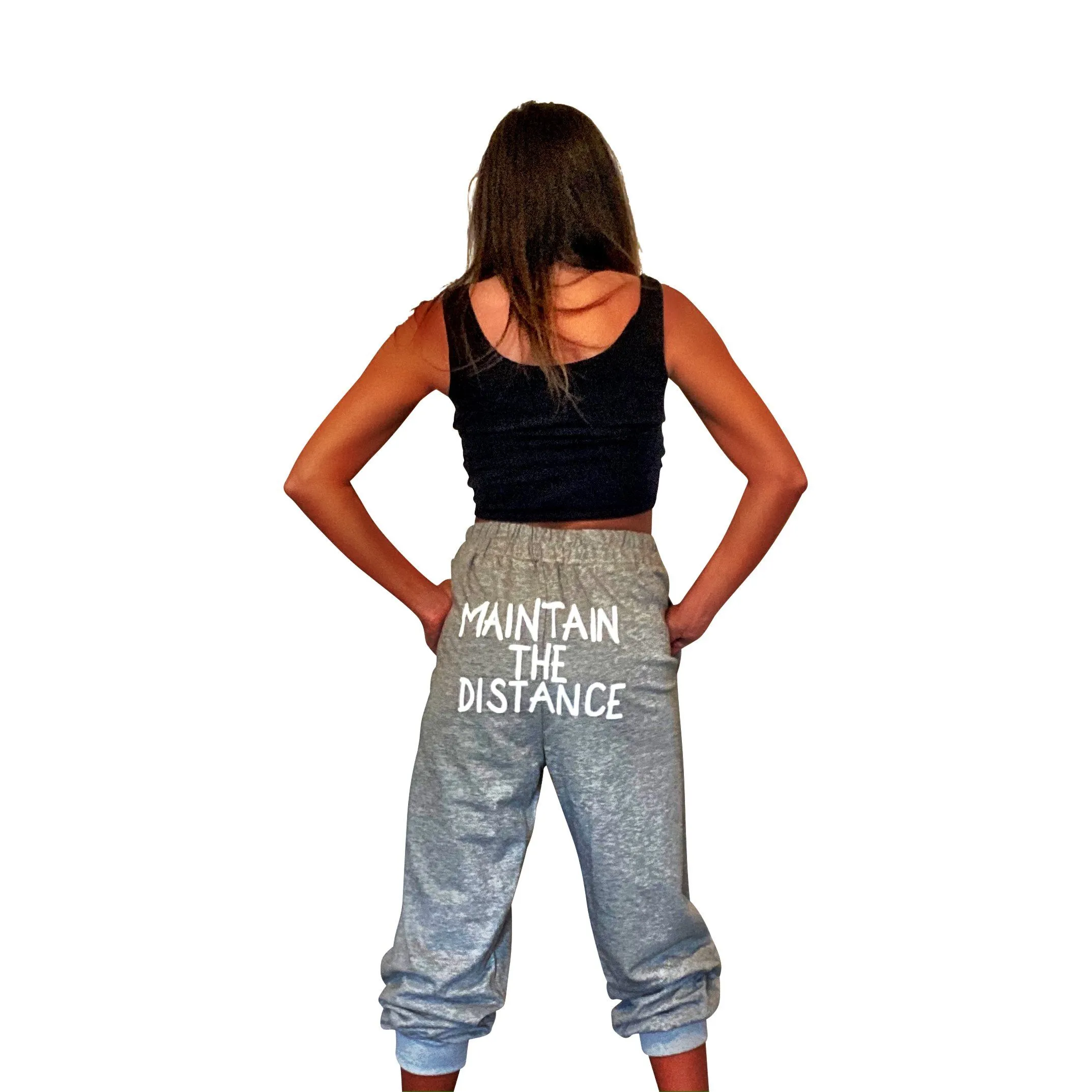 'KEEP YOUR DISTANCE' PAINTED SWEATPANTS