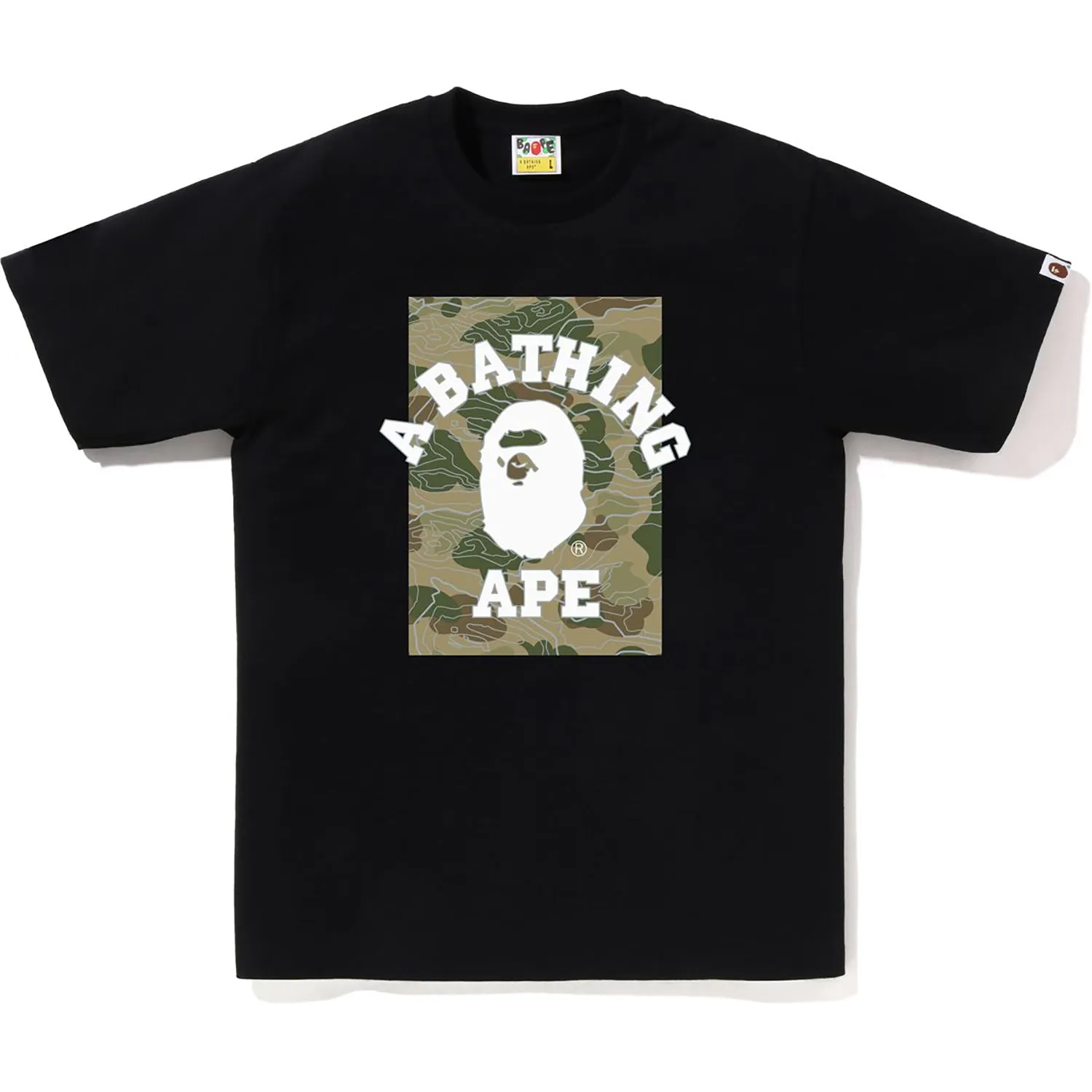 LAYERED LINE CAMO ON COLLEGE TEE MENS