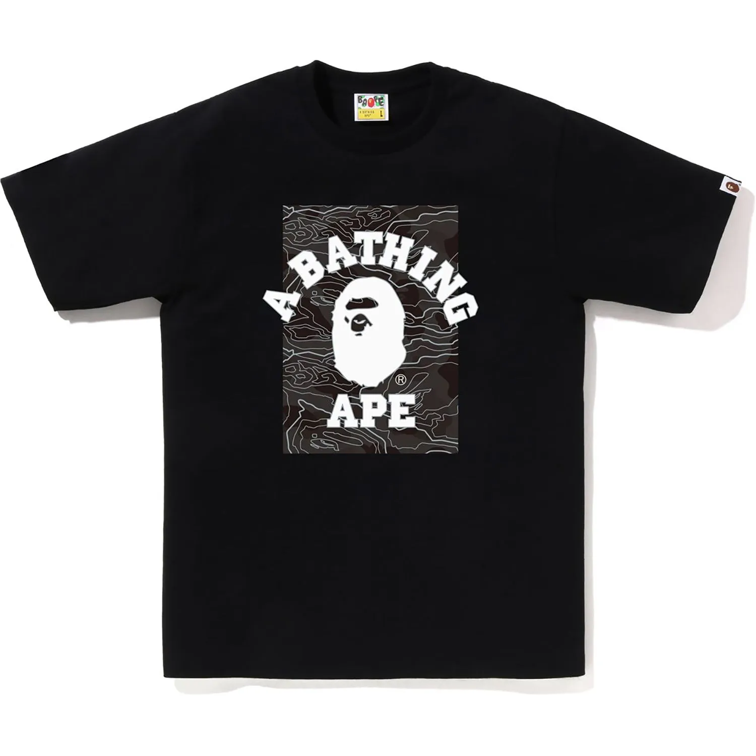 LAYERED LINE CAMO ON COLLEGE TEE MENS