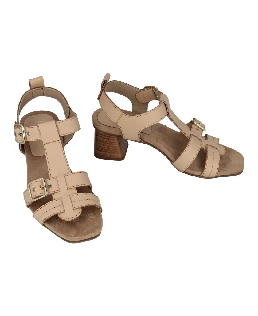 Leather sandal with low heel Penelope 6310