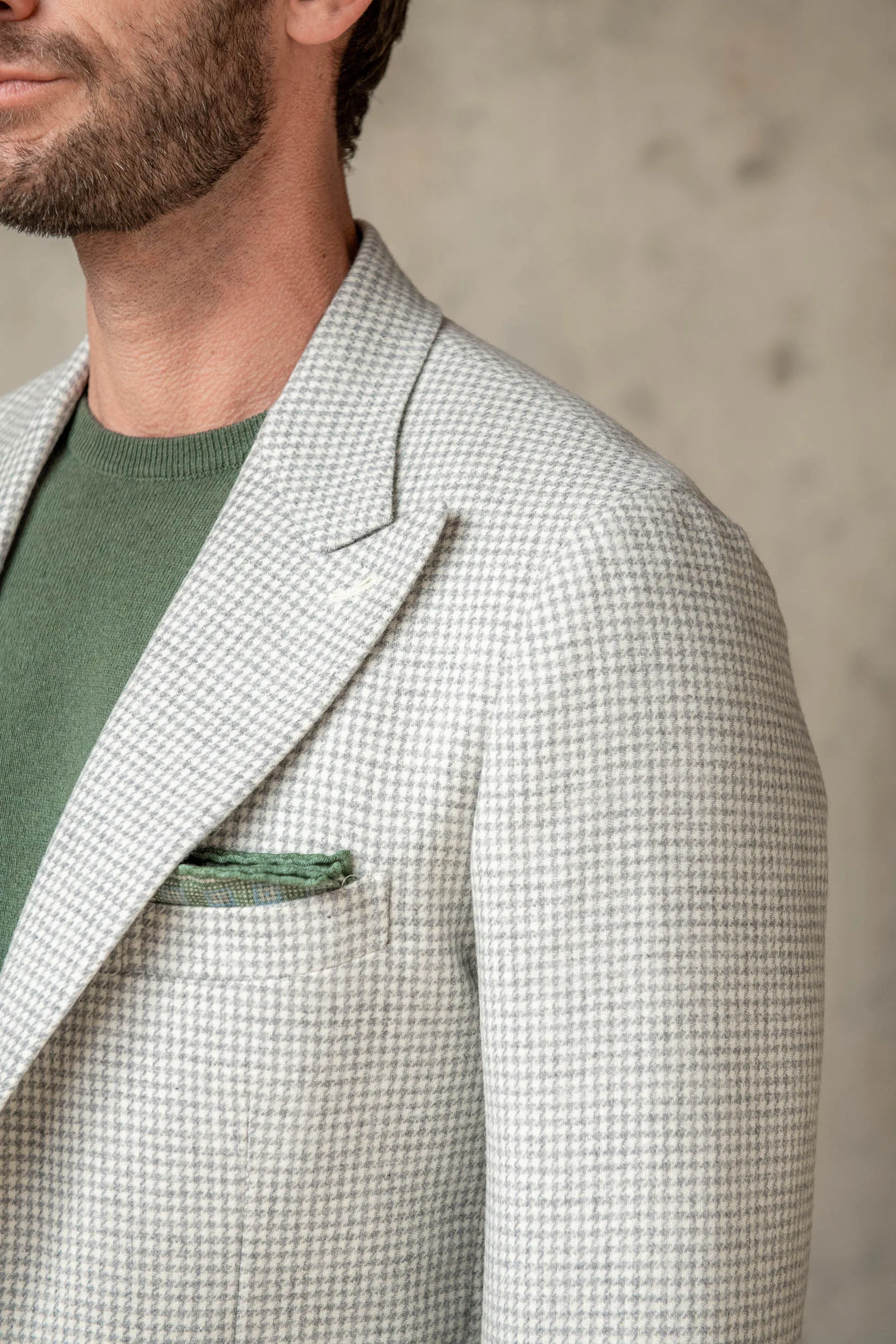 Light grey houndstooth jacket 