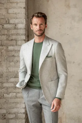 Light grey houndstooth jacket Soragna Collection - Made in Italy