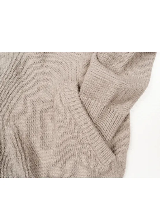 Light Grey Ribbed Sweater Jacket