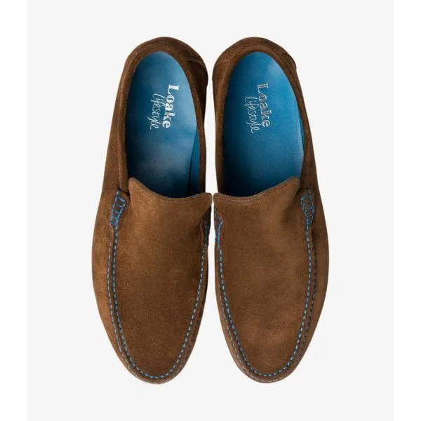 Loake Mens Nicholson Shoe in Polo Suede