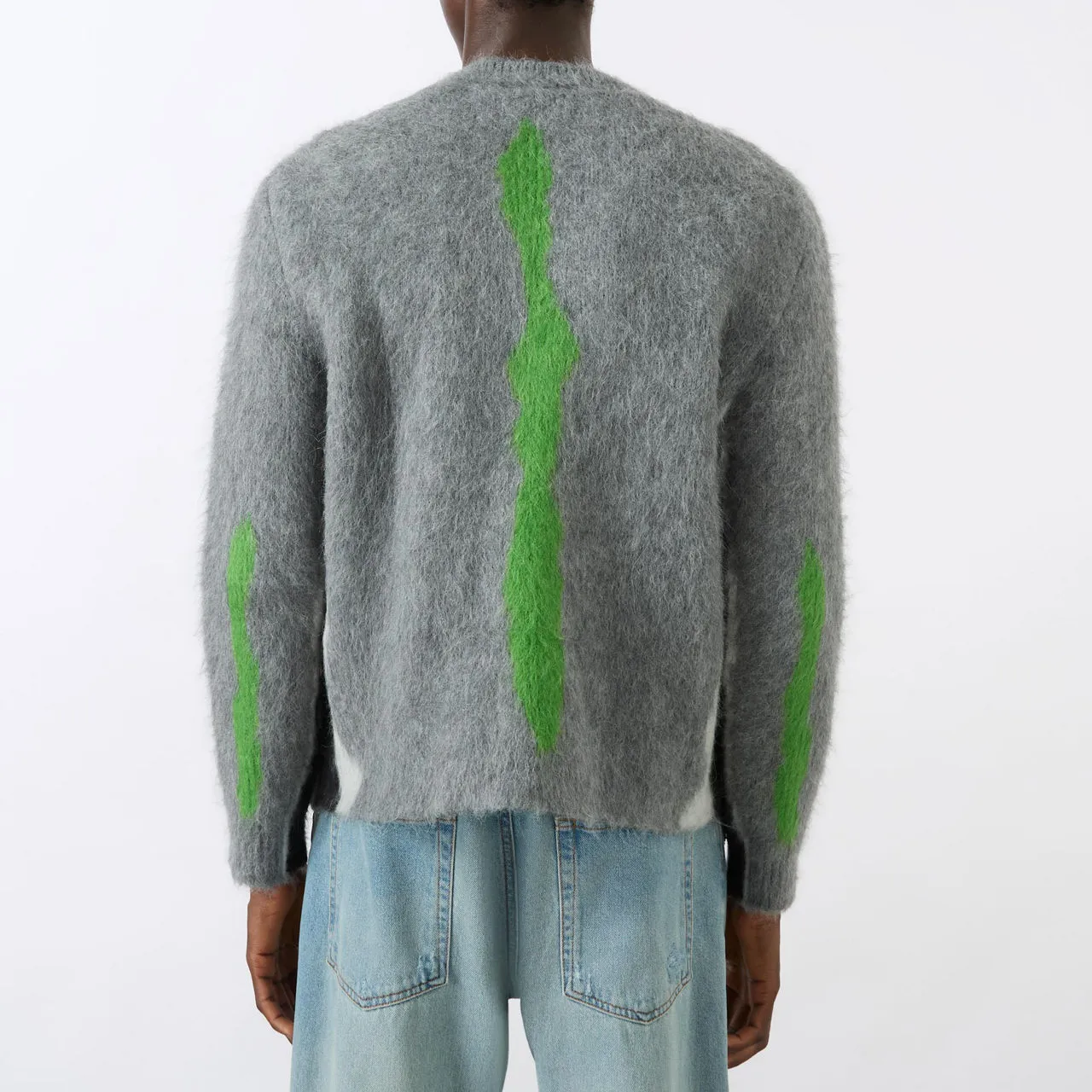 LOEWE Brush Stroke Jacquard Sweater - Grey