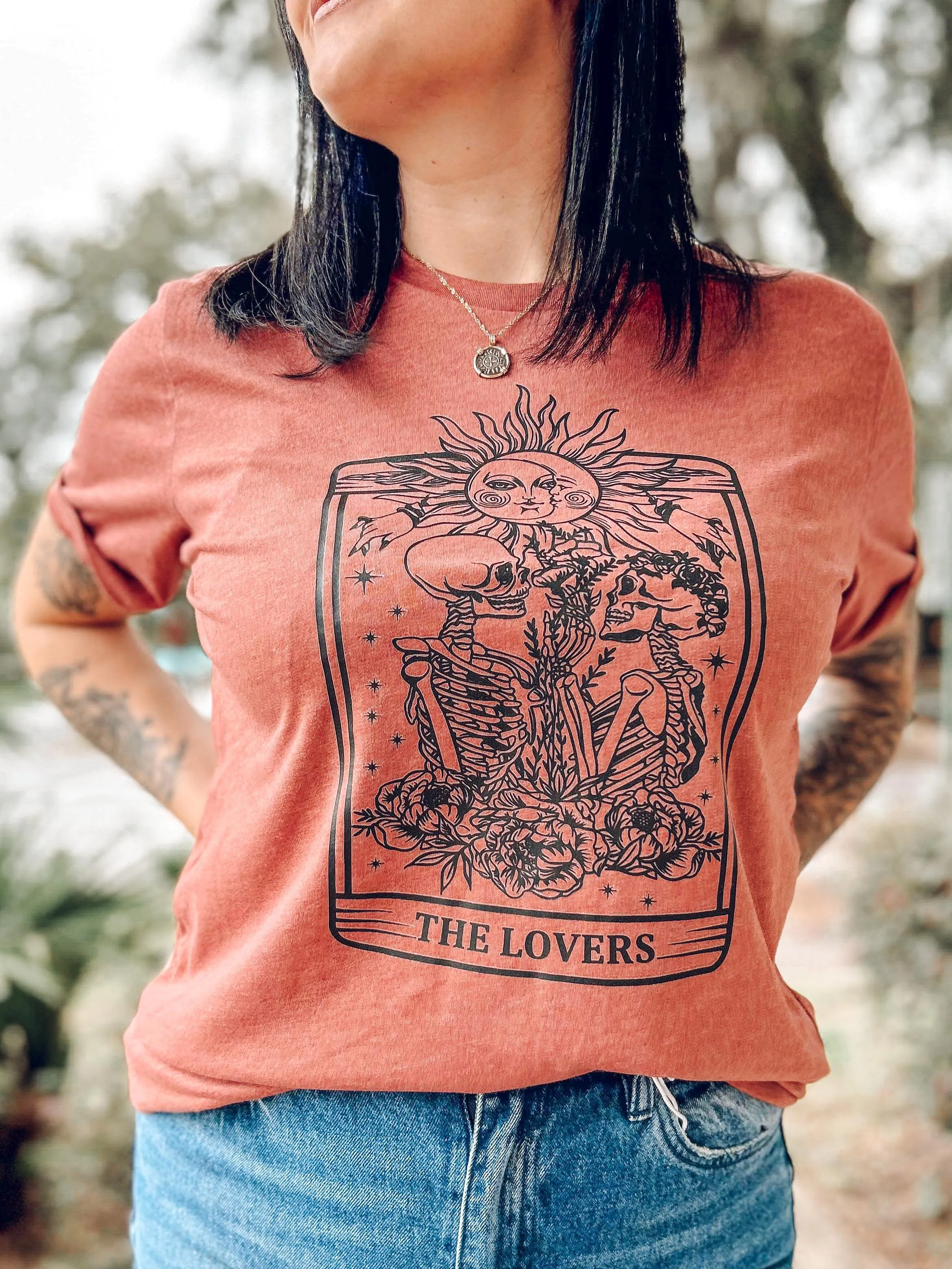 Lovers Skeleton Tee | Rust