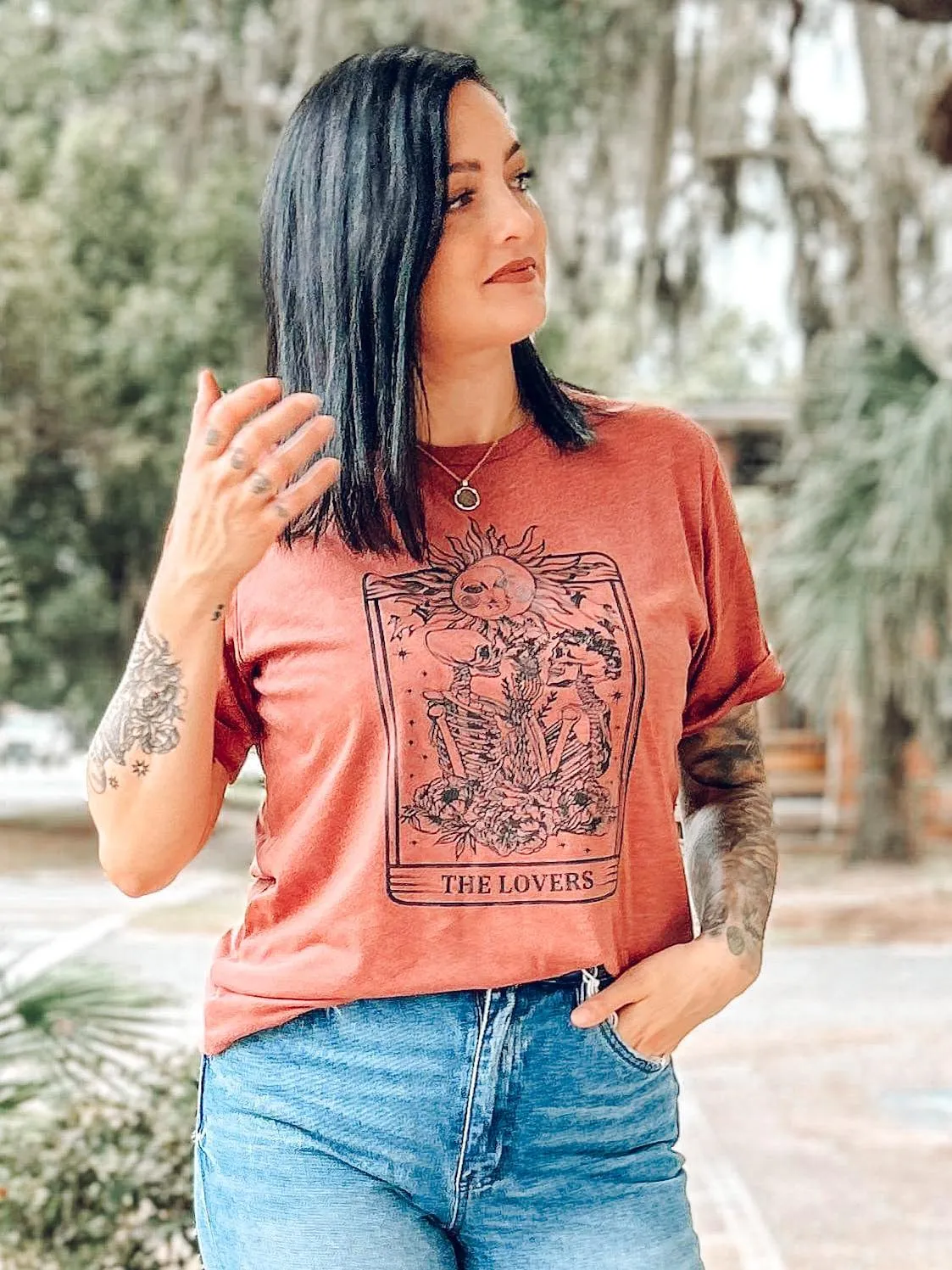 Lovers Skeleton Tee | Rust