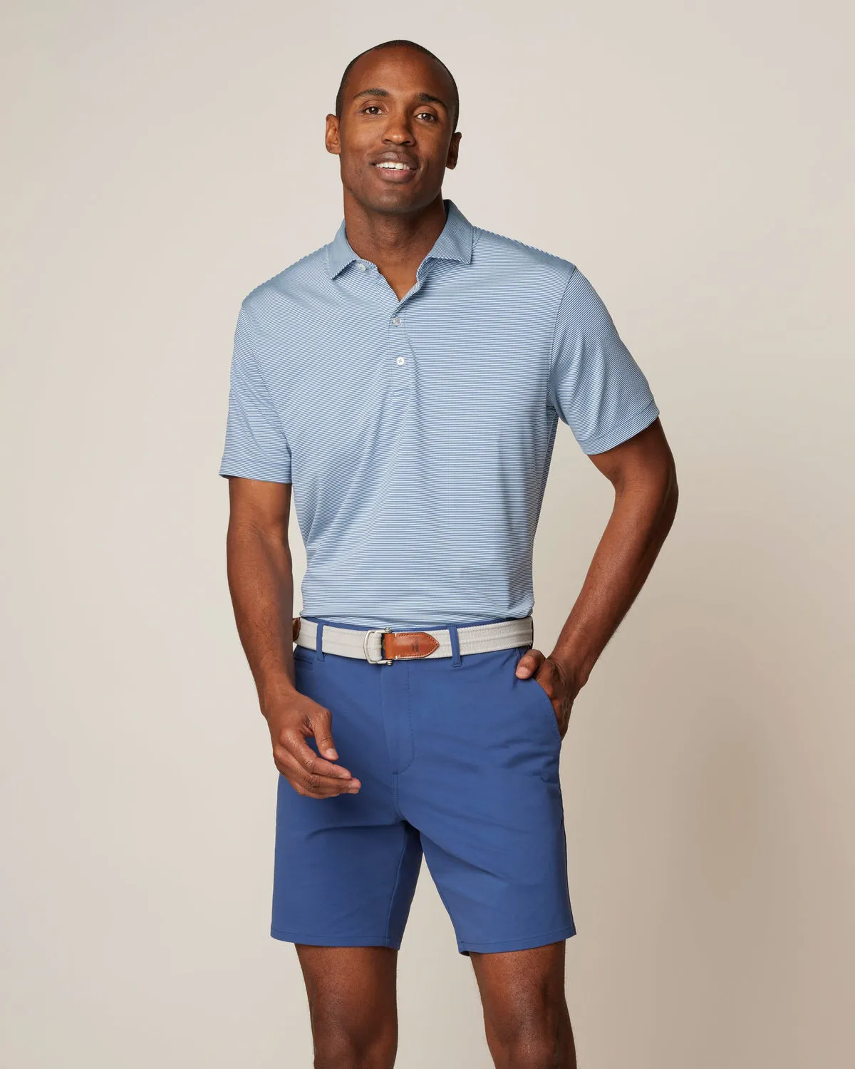 Lyndon Striped Jersey Performance Polo | 4 Colors