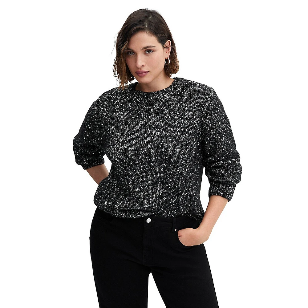 Mango Crewneck Lurex Sweater