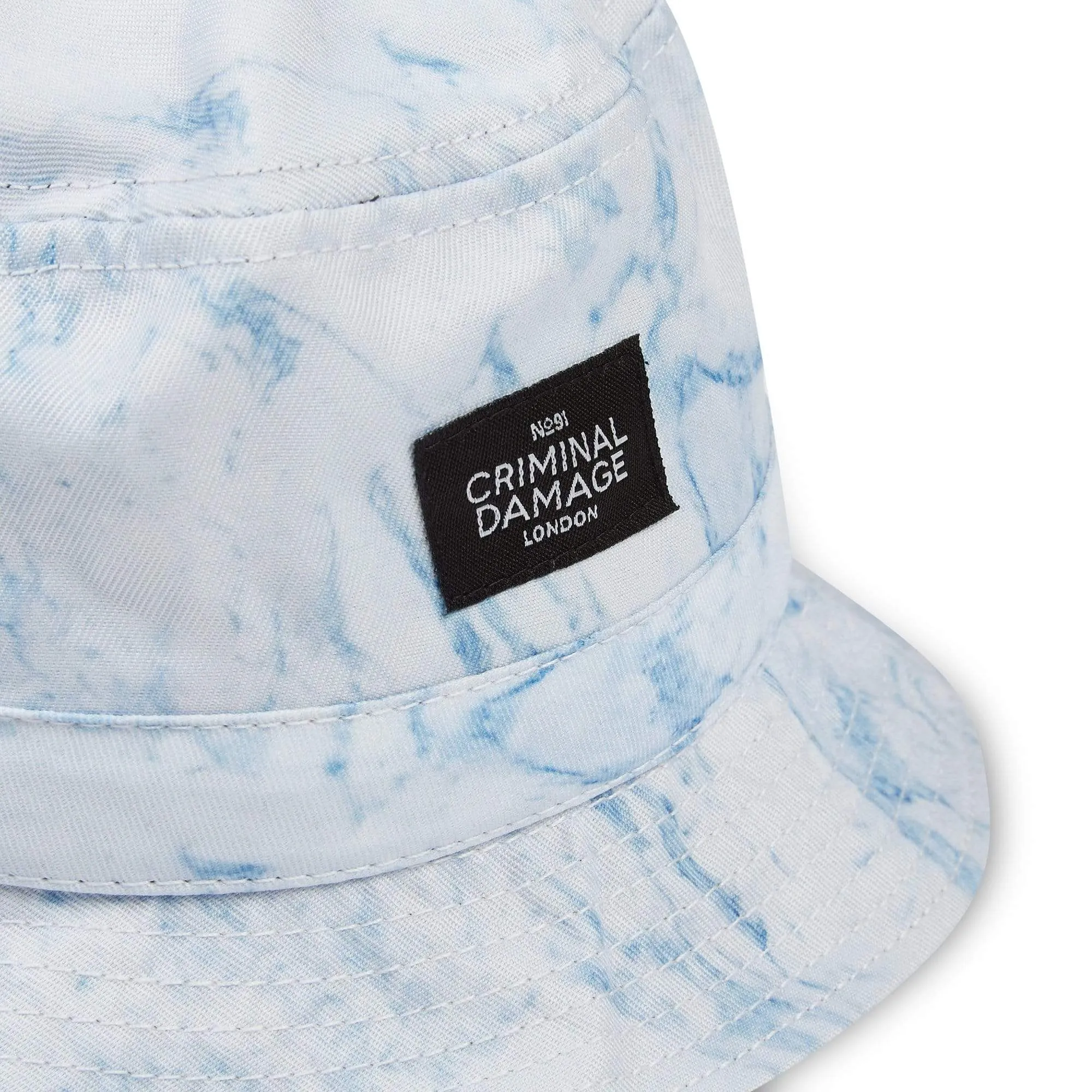 Marble Bucket Hat - White / Blue