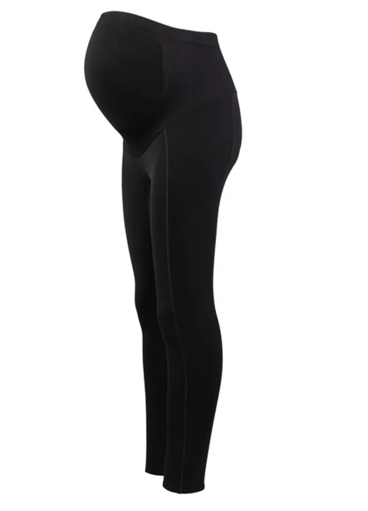 Maternity Leggings with Pocket Full Length – Black