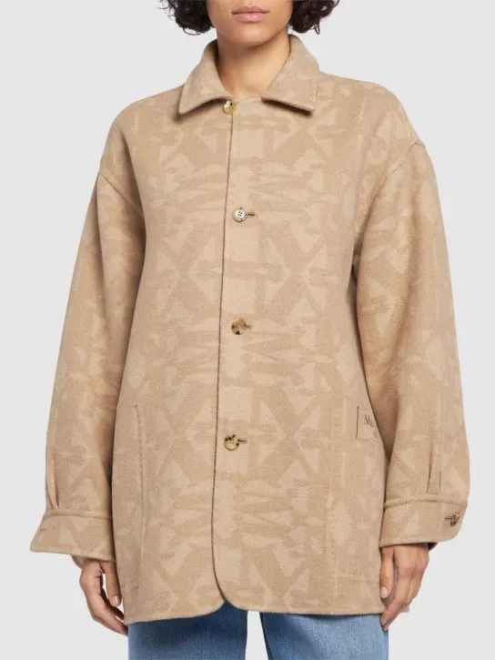 Max Mara   Aldo jacquard short coat 