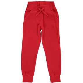 Maxomorra Ruby Velour Sweatpants