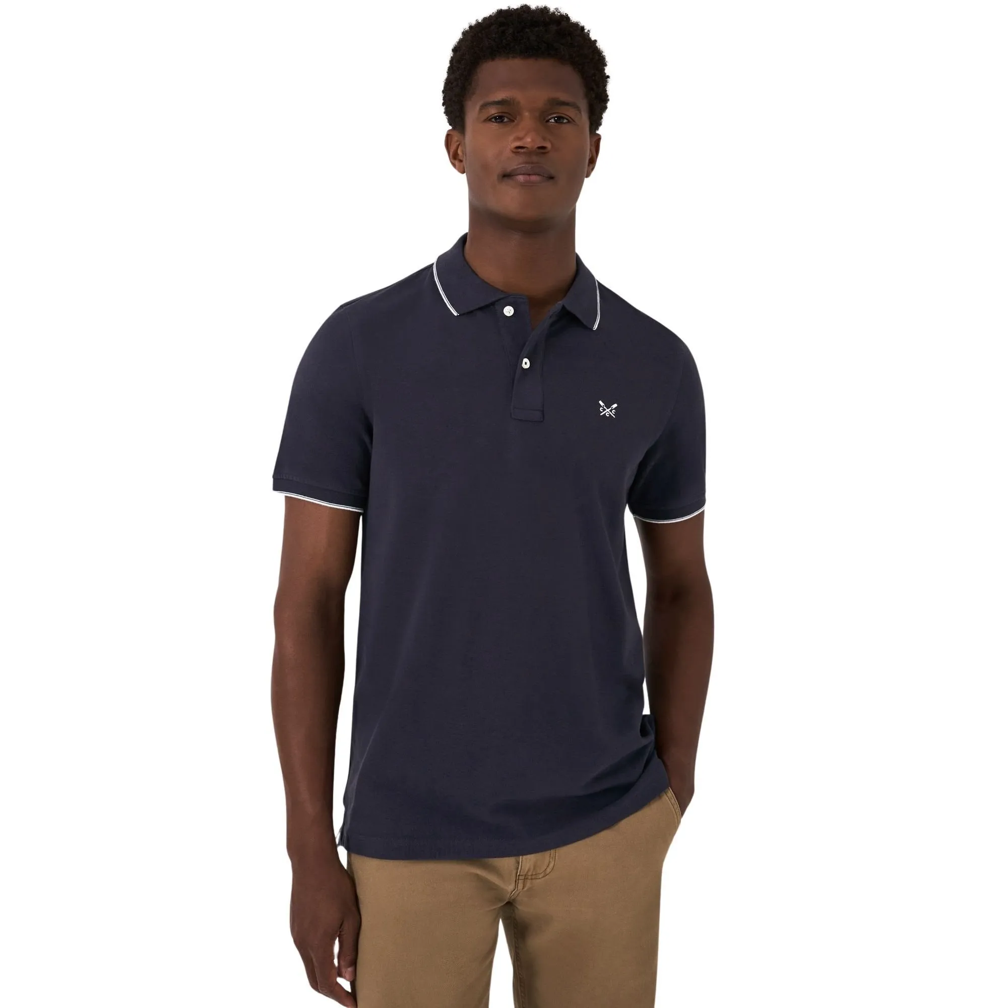 Mens Tipped Oxford Polo Shirt