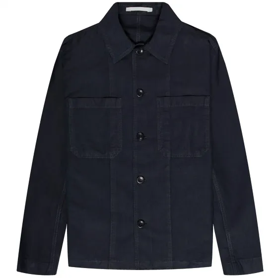 Norse Projects Tyge Cotton Linen Overshirt Dark Navy