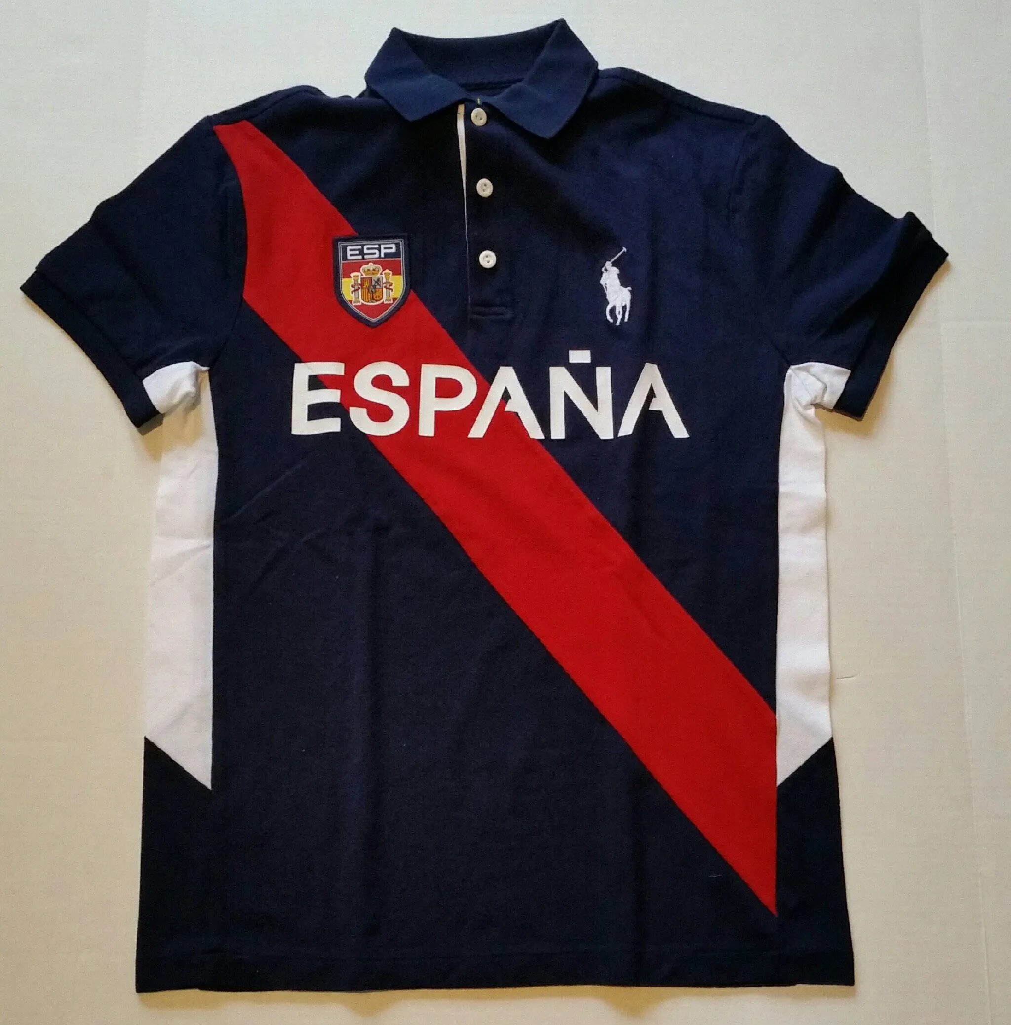 Nwt Polo Ralph Lauren Espana Big Pony Custom Slim Fit Polo